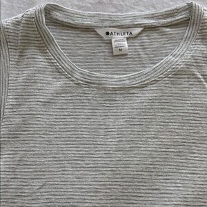Athleta Light Gray Striped Tank